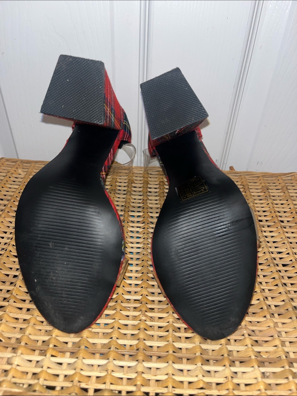 DOLLS KILL Plaid chunky heels - Picture 6 of 8